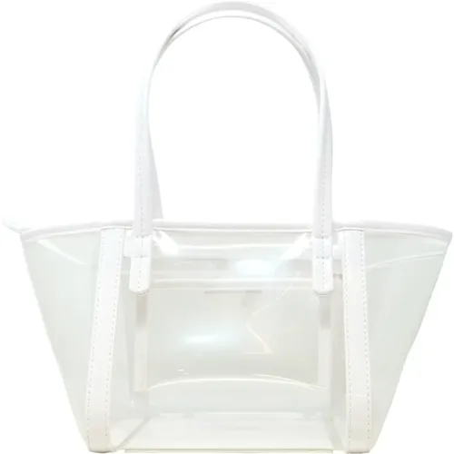Transparente Weiße PU-Handtasche Ss23 , Damen, Größe: ONE Size - By FAR - Modalova
