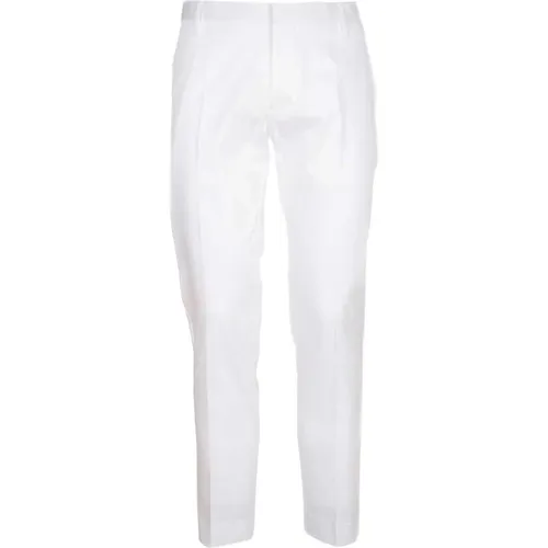 Weiße Baumwoll-Satin-Shorts mit Hakenverschluss , Herren, Größe: W35 - Entre amis - Modalova
