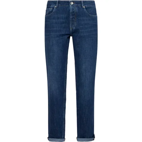 Dark Tapered Denim Jeans , male, Sizes: 3XL, M, 2XL, L, 4XL, XL, S - BRUNELLO CUCINELLI - Modalova