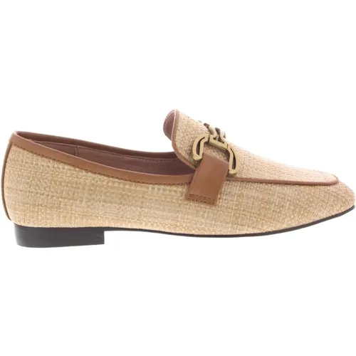 Stylischer Naturel Loafer , Damen, Größe: 41 EU - Bibi Lou - Modalova