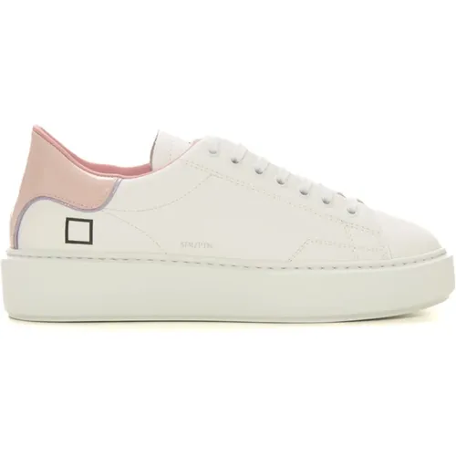 Weiß-Rosa Sfera Patent Leder-Sneakers mit Schnürsenkeln , Damen, Größe: 39 EU - D.a.t.e. - Modalova