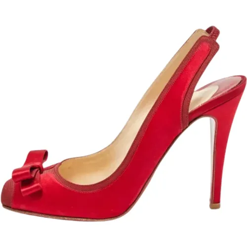 Pre-owned Satin heels , female, Sizes: 6 UK - Christian Louboutin Pre-owned - Modalova