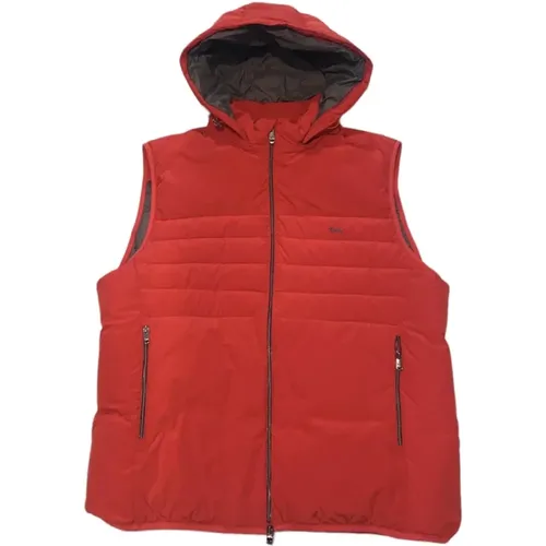 Hooded Gilet with Zipper , male, Sizes: 5XL - Harmont & Blaine - Modalova