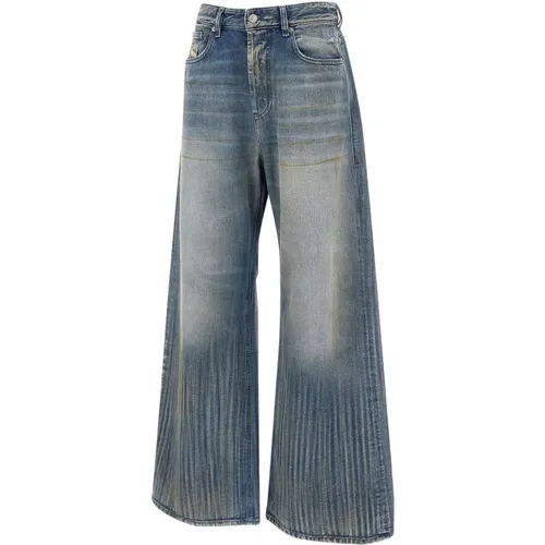 Vintage Wide Leg Jeans Blau , Damen, Größe: W26 L32 - Diesel - Modalova