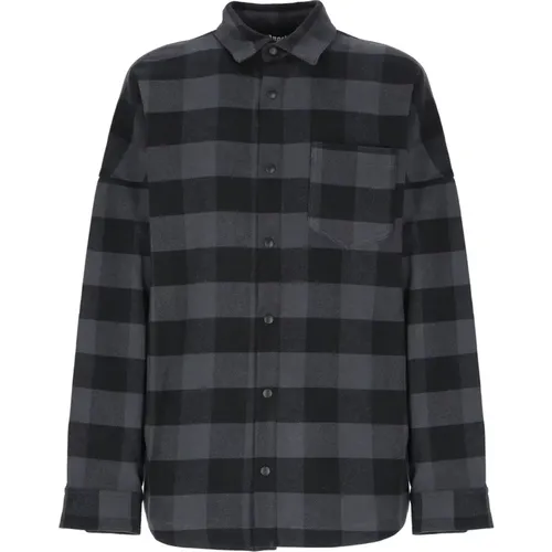 Checkered Cotton Shirt for Men , male, Sizes: L, M, S - Palm Angels - Modalova