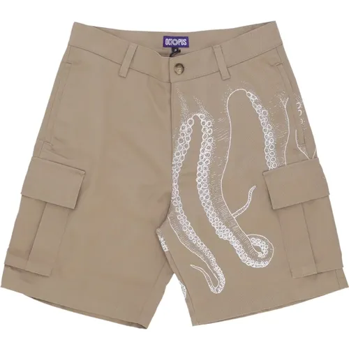 Cargo Shorts Beige Octopus - Octopus - Modalova