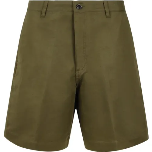 Cotton Linen Bermuda Shorts Regular Fit , male, Sizes: W33, W32, W31, W34, W30 - Nine In The Morning - Modalova