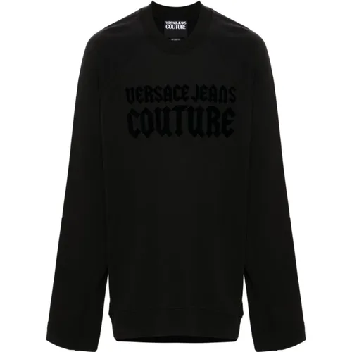 Schwarzer Sweatshirt Aw24 Herrenmode - Versace Jeans Couture - Modalova