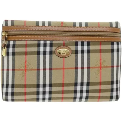 Pre-owned Canvas clutches , female, Sizes: ONE SIZE - Burberry Vintage - Modalova