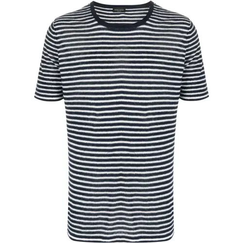 Men's Knitwear T-shirt , male, Sizes: M, XL - Roberto Collina - Modalova