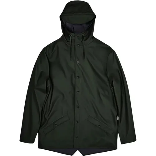 Waterproof Jacket with Functional Details , female, Sizes: M - Rains - Modalova
