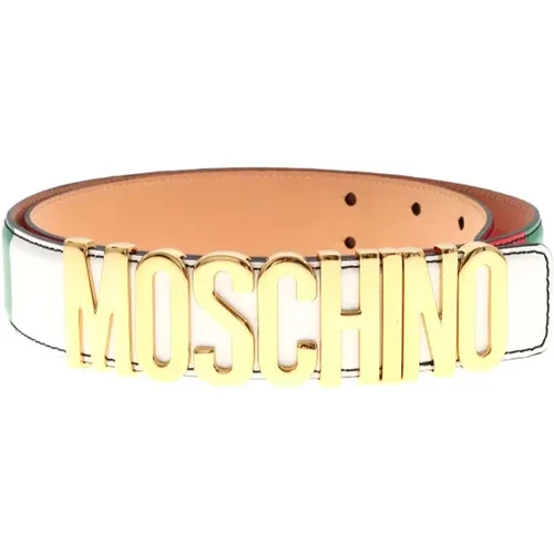 Metallischer Buchstaben Gürtel - Mehrfarbiges Design , Herren, Größe: 2XL - Moschino - Modalova