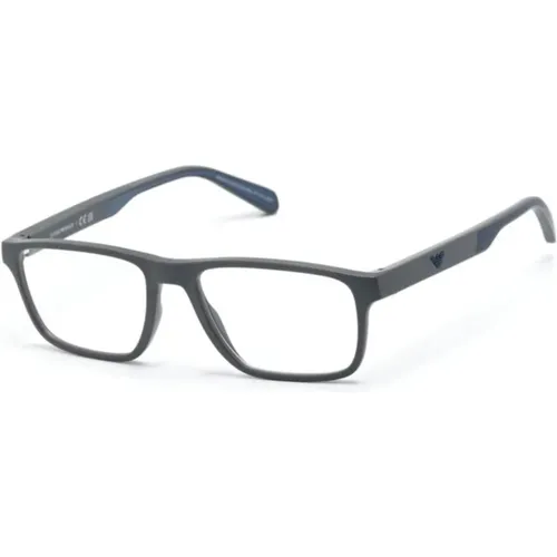 Grey Optical Frame Stylish Design , male, Sizes: 54 MM, 56 MM - Emporio Armani - Modalova