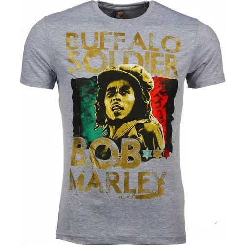 Bob Marley Buffalo Soldier - Herren T-Shirt - 51010G - Local Fanatic - Modalova
