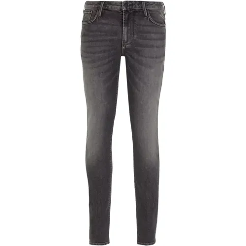 J06 Low-Rise Slim-Fit Jeans , male, Sizes: W40, W36 - Emporio Armani - Modalova