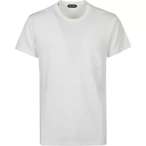 Lässiges Baumwoll-T-Shirt , Herren, Größe: M - Tom Ford - Modalova