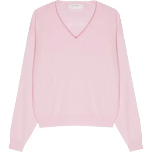 Ribbed Knit V-Neck Sweater , female, Sizes: S - SPORTMAX - Modalova