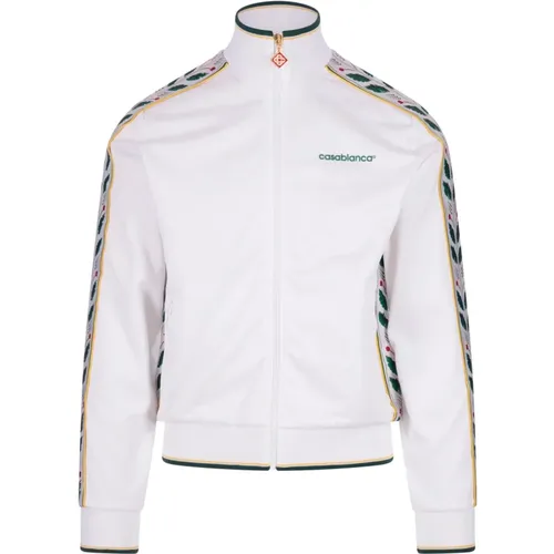 Weiße Laurel Grafik Full-Zip Sweatshirt - Casablanca - Modalova