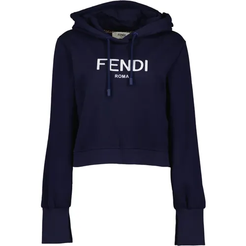 Hoodie mit gesticktem Logo Fendi - Fendi - Modalova