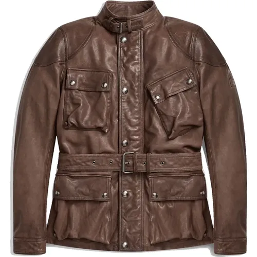 Speedmaster Jacket in Matte Burnished Leather , male, Sizes: 2XL - Belstaff - Modalova