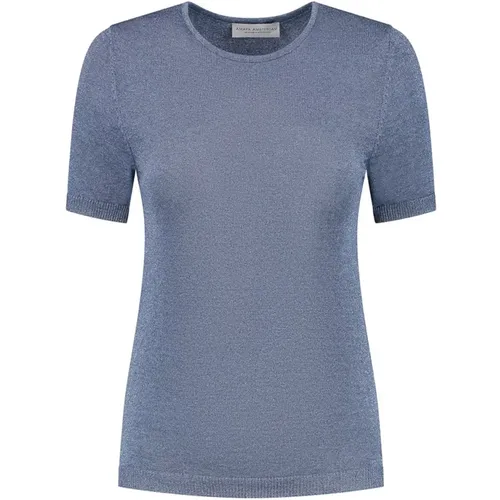 Glittery T-Shirt with Glamorous Details , female, Sizes: S, L, M, XL - Amaya Amsterdam - Modalova