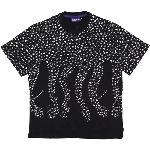 Schwarzes Studs Tee Kurzarm T-Shirt , Herren, Größe: M - Octopus - Modalova