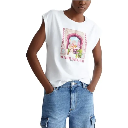 Marrakech Print T-Shirt mit Strass - Liu Jo - Modalova