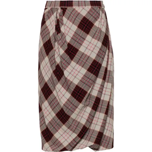 Plaid Check Pleated Skirt , female, Sizes: XS - Vivienne Westwood - Modalova