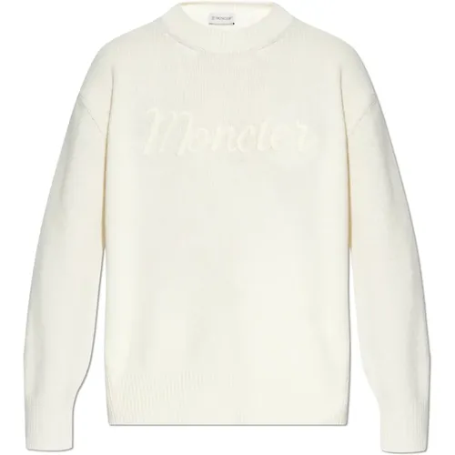 Pullover mit gesticktem Logo , Damen, Größe: L - Moncler - Modalova