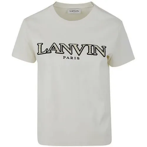 Cotton Logo T-Shirt Aw23 , female, Sizes: L - Lanvin - Modalova