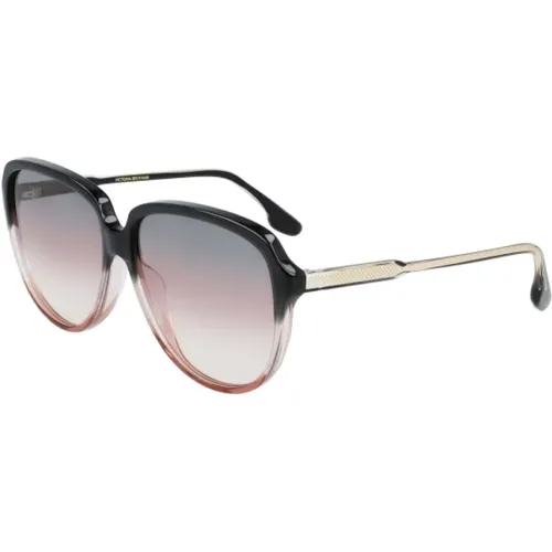 Grau und Rosa Acetat Sonnenbrille - Victoria Beckham - Modalova