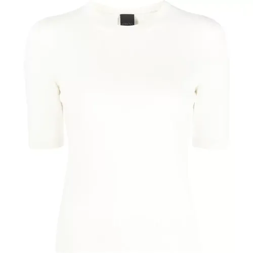 Weißes Strick T-Shirt Casual Stil, Strick T-Shirt Casual Stil - Lorena Antoniazzi - Modalova