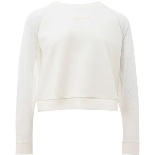 Weiße Polyamid Damen Pullover Elegant Komfort - Armani Exchange - Modalova