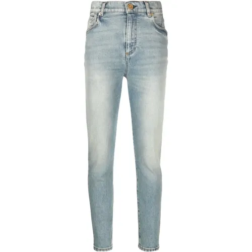 Skinny Jeans Mid-Rise Casual Style , female, Sizes: L - Balmain - Modalova