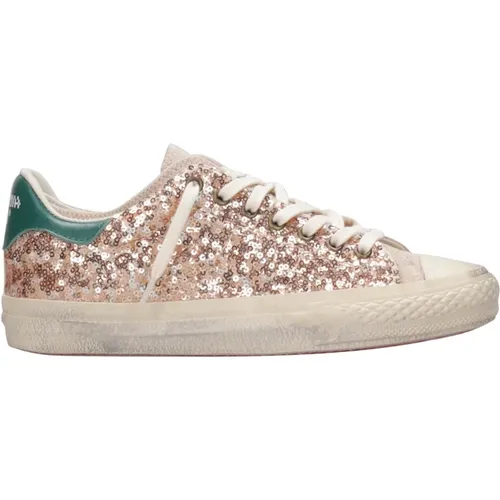 Starless Low Sequined Leder Sneakers - Hidnander - Modalova