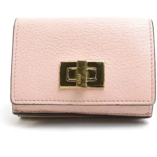 Gebrauchte Rosa Lederbrieftasche - Fendi Vintage - Modalova