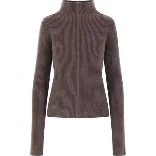 Convertible Cashmere Sweater in Dusty Grey , female, Sizes: L, M - Rick Owens - Modalova