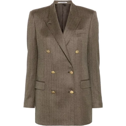 Double-Breasted Wool Jacket , female, Sizes: XS - Tagliatore - Modalova