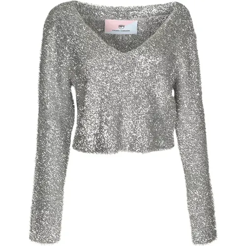 Silberne Pullover für Frauen - Chiara Ferragni Collection - Modalova