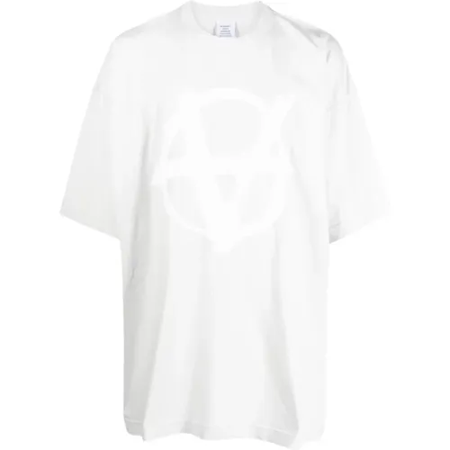 Logo Print Cotton T-shirt , male, Sizes: L, M, S - Vetements - Modalova