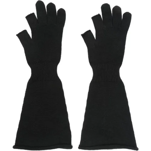 Knitted Three-Finger Gloves , female, Sizes: ONE SIZE - Rick Owens - Modalova