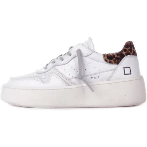 Leder Logo Sneakers Perforierte Details - D.A.T.E. - Modalova