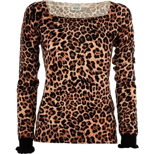 Animal Print Pullover Sommer Damen , Damen, Größe: S - Liu Jo - Modalova