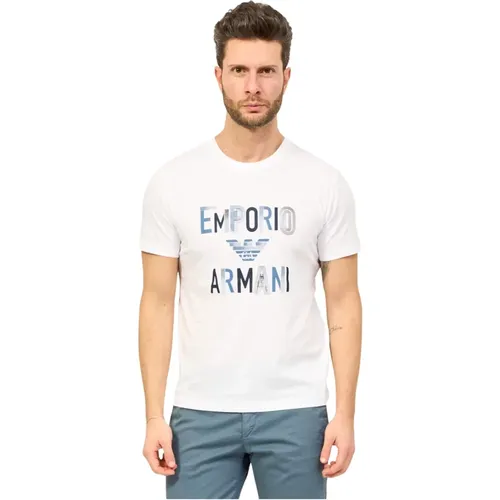 Weiße T-Shirts und Polos Kollektion , Herren, Größe: XL - Emporio Armani EA7 - Modalova