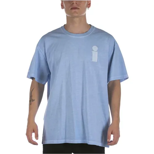 Monogramm-Blaues T-Shirt , Herren, Größe: M - Iuter - Modalova