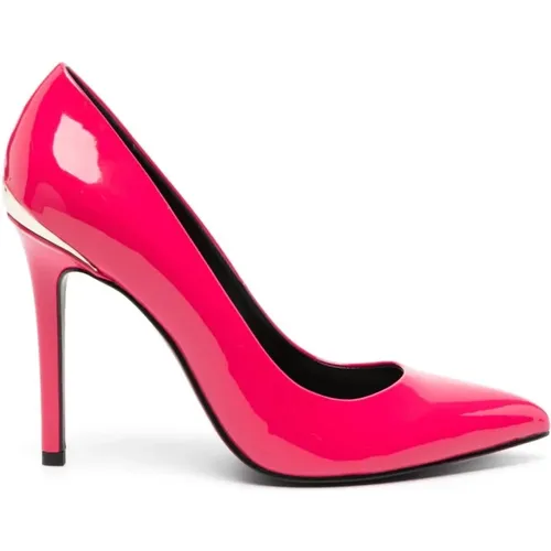 High Heel Schuhe,Fuchsia Flache Schuhe mit Gold Detail - Just Cavalli - Modalova