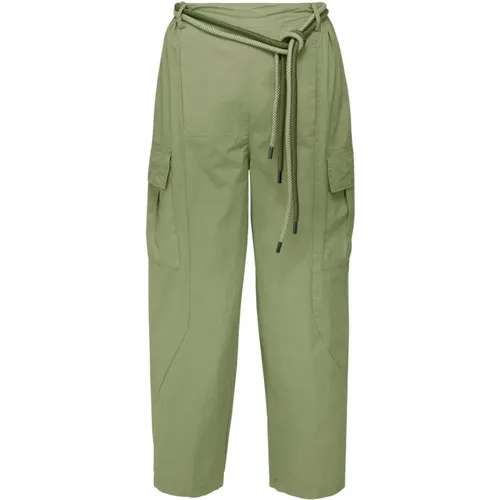 Cargo Balloon Fit Trousers with Rope Belt , female, Sizes: S, M, XL, XS, L - BomBoogie - Modalova