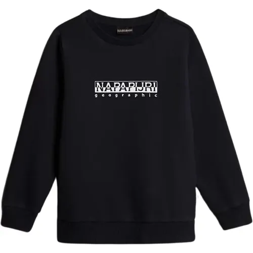 Langarm-Crewneck-Sweatshirt mit Frontlogo-Druck - Napapijri - Modalova