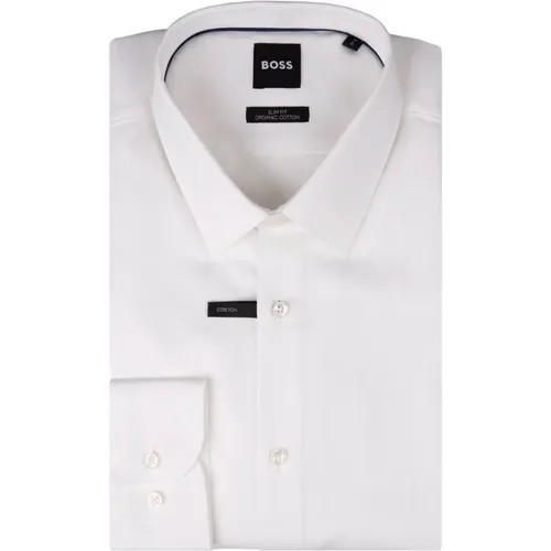 Weiße Hank Slim-Fit Hemd , Herren, Größe: 3XL - Hugo Boss - Modalova