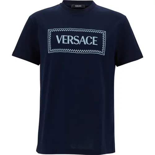 T-Shirts und Polos im 90er-Stil , Herren, Größe: L - Versace - Modalova